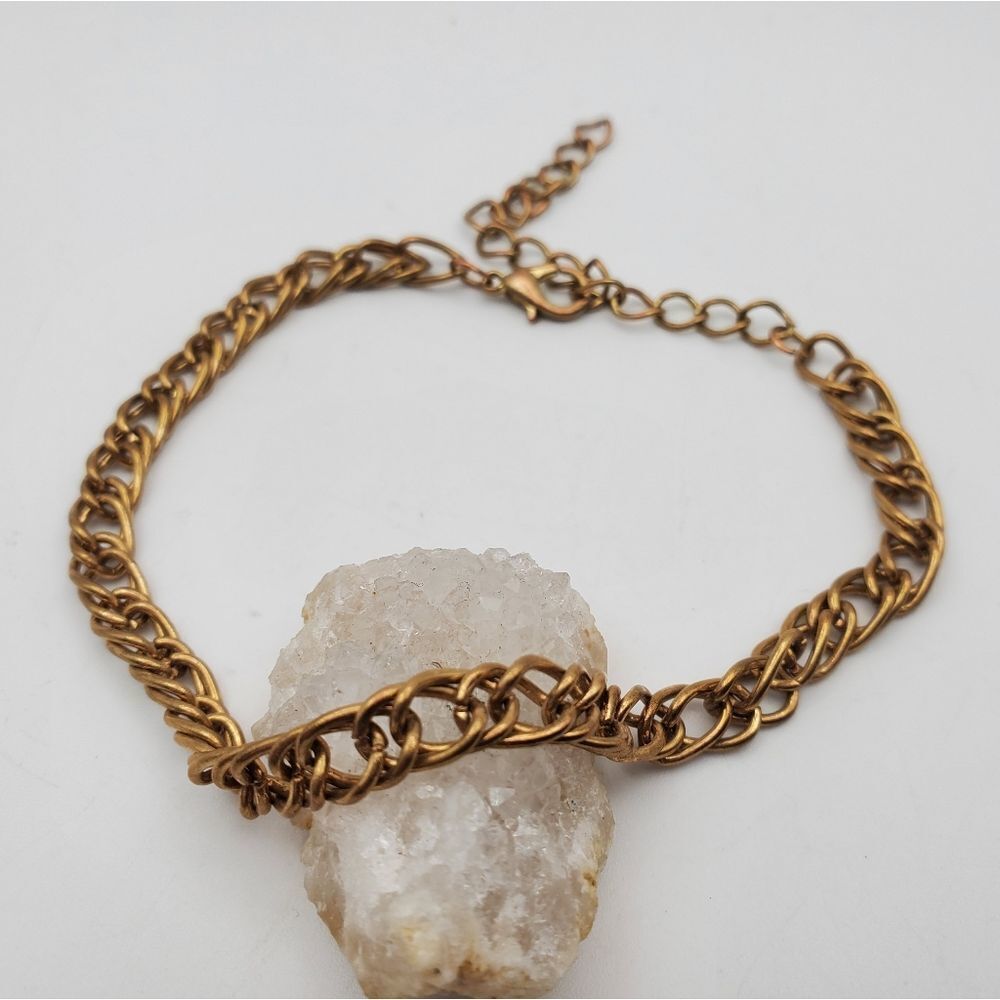Liquid waterfall gold‎ tone chain elegant bracelet B1431